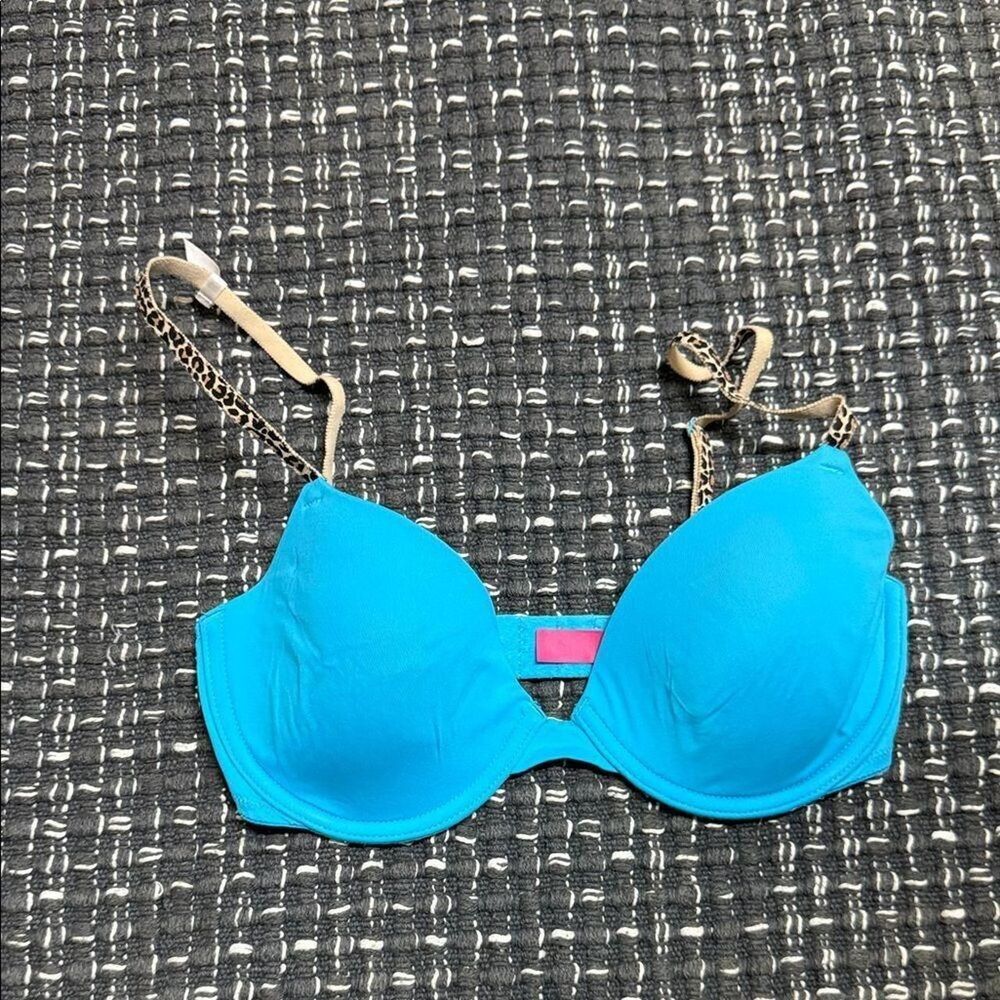 Victoria-s-secret Women's Blue and Brown Bra - Picture 2 of 3